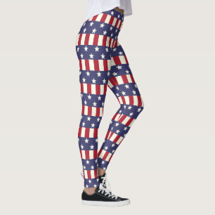 Leggings Bannière étoilée patriote Etats-Unis V3 de drap