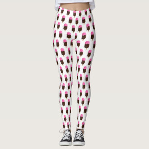 Leggings Bar à crème glacée avec Motif de coupe fraise