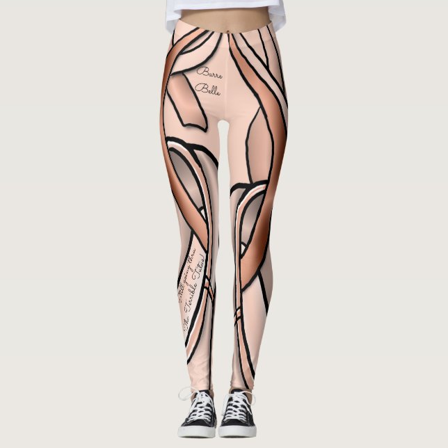 Leggings Barre Belle - Drôle Thème Ballet - Personnalisé (Devant)