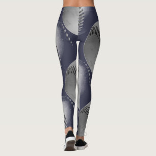 Leggings Baseball noir et blanc