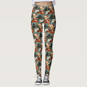 Leggings Basenji Dog Roller Dessous de verre Noël