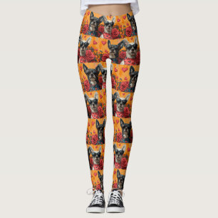 Leggings Bataille australienne avec coeur Roses Saint-Valen