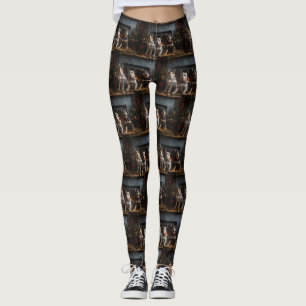 Leggings Bataille australienne près de la cheminée Noël