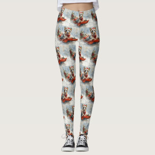 Leggings Bateau australien en sledge laissez-le neiger Noël
