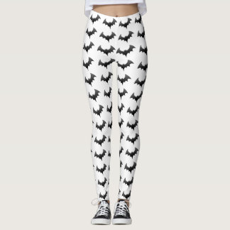 Leggings Bats noirs Jambes blanches Costume d'Halloween