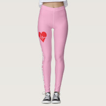 Battement de cœur personnalisé sur fond rose