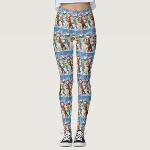Leggings Beagle Chien Winter Wonderland Noël Joie