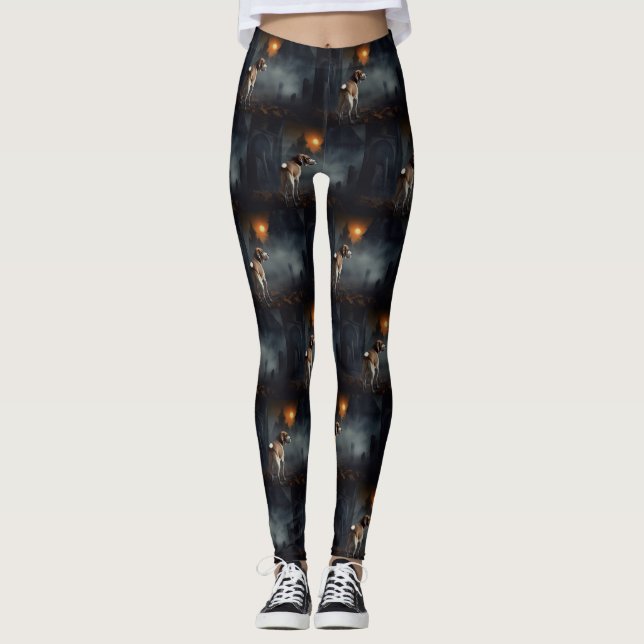 Leggings Beagle Halloween effrayant (Devant)