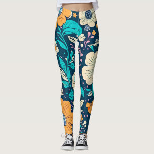 Leggings Beau Beau Floral Et Motif Sans Faille