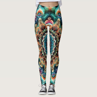 Leggings Beau Cercles psychédéliques ajustés Jambes