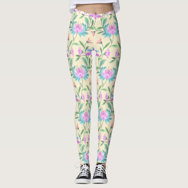 Leggings Beau Lilly Motif sans couture (Devant)