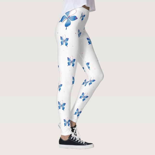 Leggings Beau papillons bleus Infinity : Symbole de LOV (Droite)