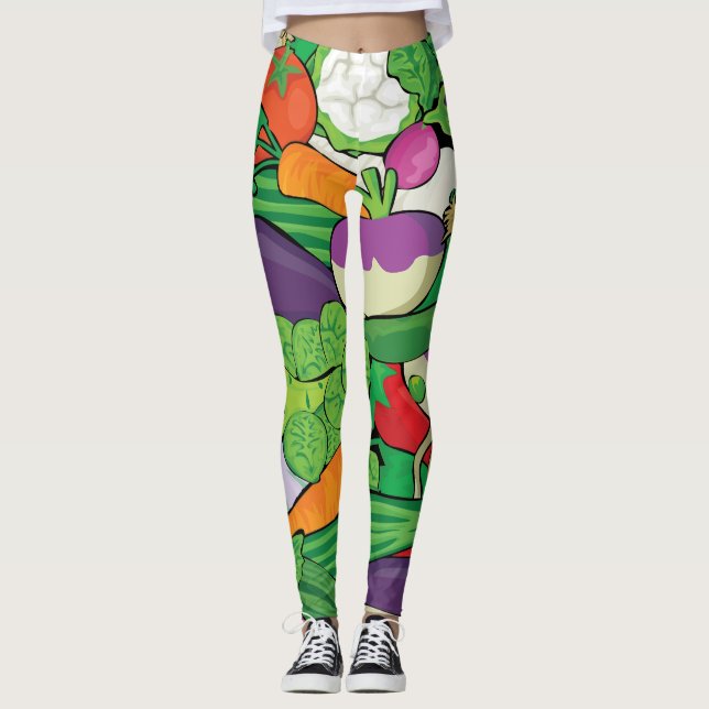 Leggings Beaucoup de légumes - jardinier, fermier, végétari (Devant)