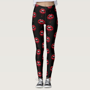 Leggings Beauté de Luxe Glam Rouge Goutte à Goutte Lèvres q