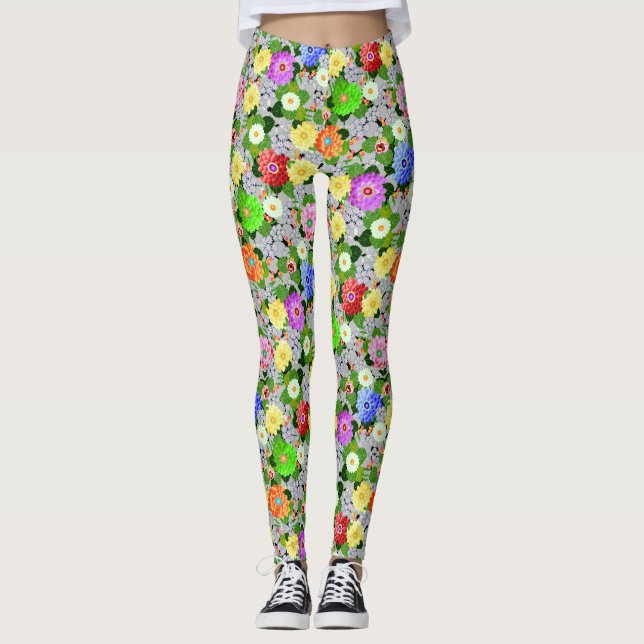 Leggings Beauté du jardin floral (Devant)