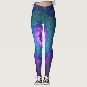 Leggings Beauté florale Abstraite Fleur d'art fractionnée c
