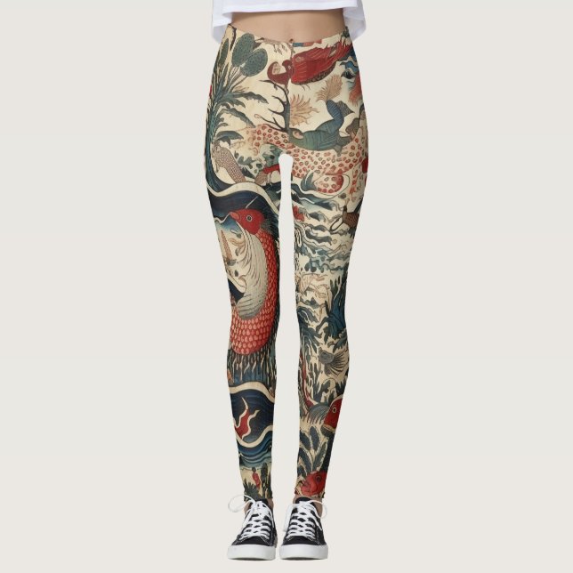 Leggings Beaux hérissons traditionnels (Devant)