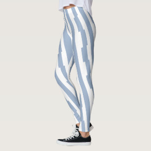 Leggings Bébé Bleu & Blanc à Rayures