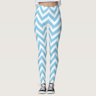 Leggings Bébé Bleu et Blanc Moyen Taille Chevron