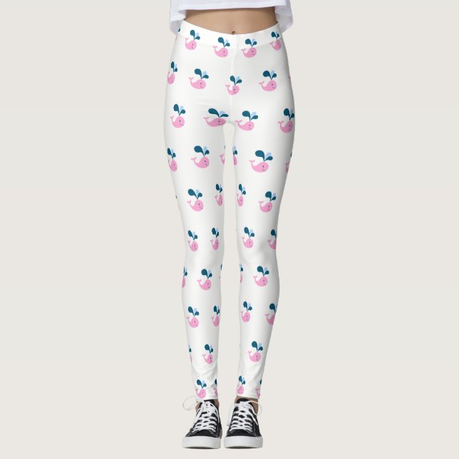 Leggings Bébé mignonne adorable baleine (Devant)