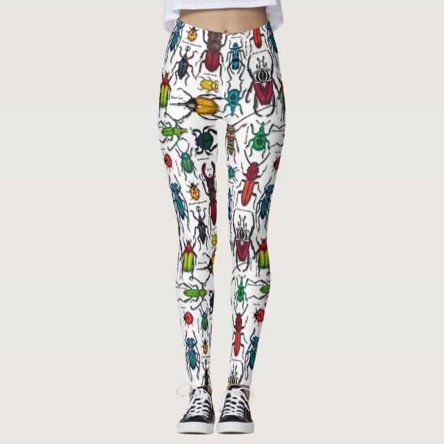 Leggings Beetons sur blanc (Devant)