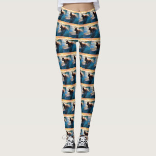 Leggings Belge Shepherd Beach Surf Peinture