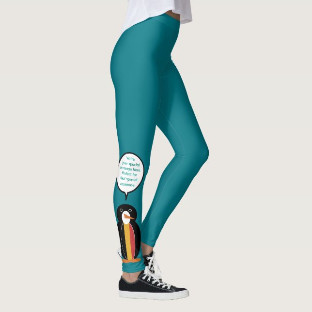 Leggings Belgique Manchot Parlant Personnalisé  (Droite)