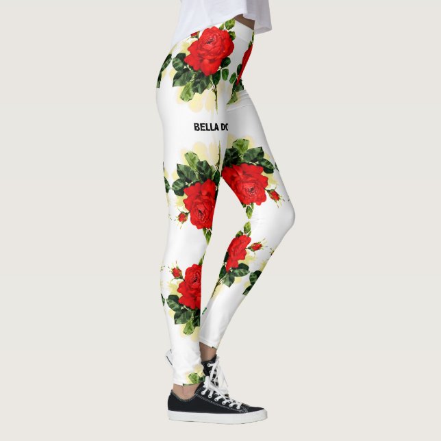 LEGGINGS BELLA DONNA ! (ROSES ROUGES) (Droite)