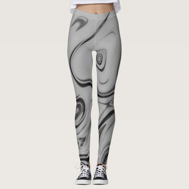 Leggings Belle belle cendre gris texture couleur Art Imprim (Devant)