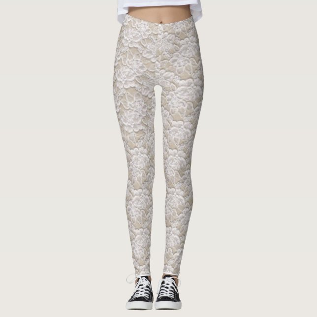 Leggings Belle dentelle de Faux, légendes de mode féminine (Devant)