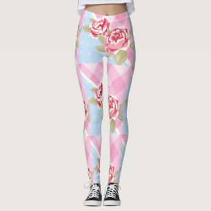 Leggings Belle florale rose