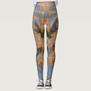 Leggings Belle girafe bleue Extraordinaire Funny Hakuna Mat