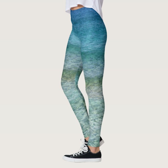 Leggings Belle mer des Caraïbes calme (Gauche)