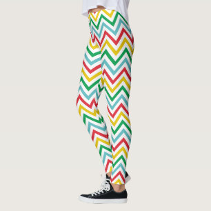 Leggings Belle Motif de bandes colorées - Hip Retro Stretch