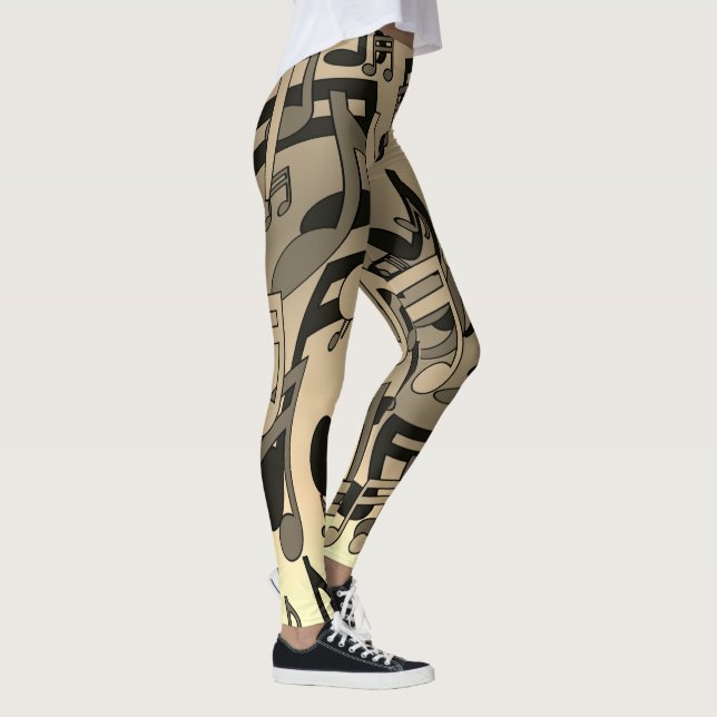 Leggings Belle musique Sepia Lively Notes musicales (Droite)