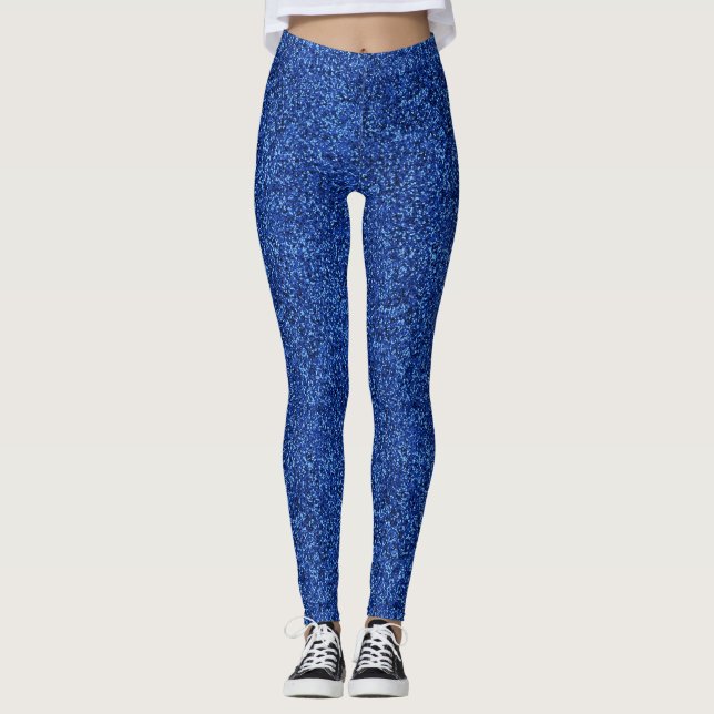 Leggings Belle Parties scintillant bleue effet Motif (Devant)