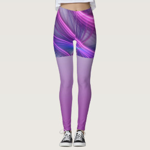 Leggings Belle Swing Moderne Art Fractal Abstrait Rose
