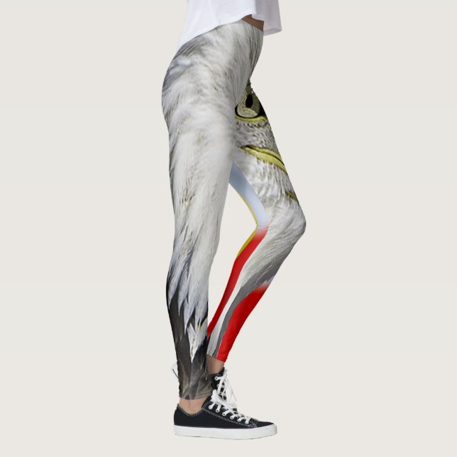Leggings Belle tête et un drapeau américain 1 d'Eagle (Droite)