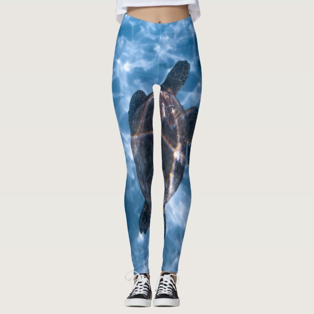 Leggings Belle tortue aquatique | Meilleur cadeau pour la v (Devant)