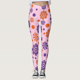 Leggings Belles fleurs sucrées et Motifs Rose