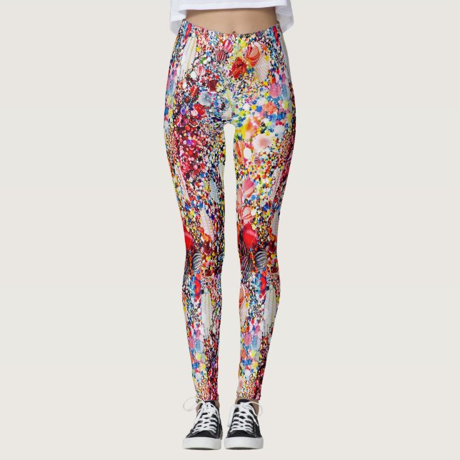 Leggings Belles guêtres colorées (Devant)