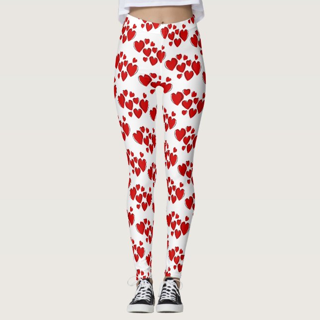 Leggings Belles guêtres rouges de cerfs (Devant)