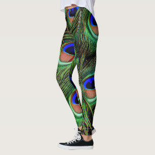 Leggings Belles plumes de paon