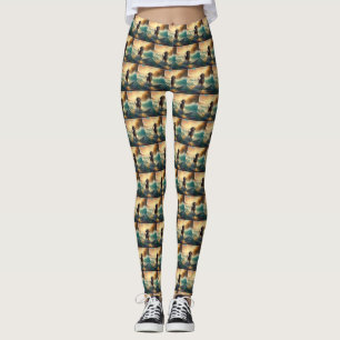 Leggings Bernedoodle Beach Surf Peinture