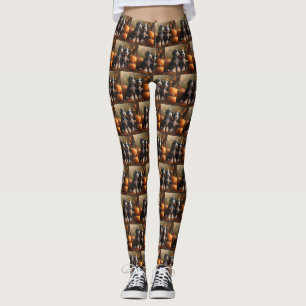Leggings Bernedoodle Chiot Automne Citrouille de plaisir