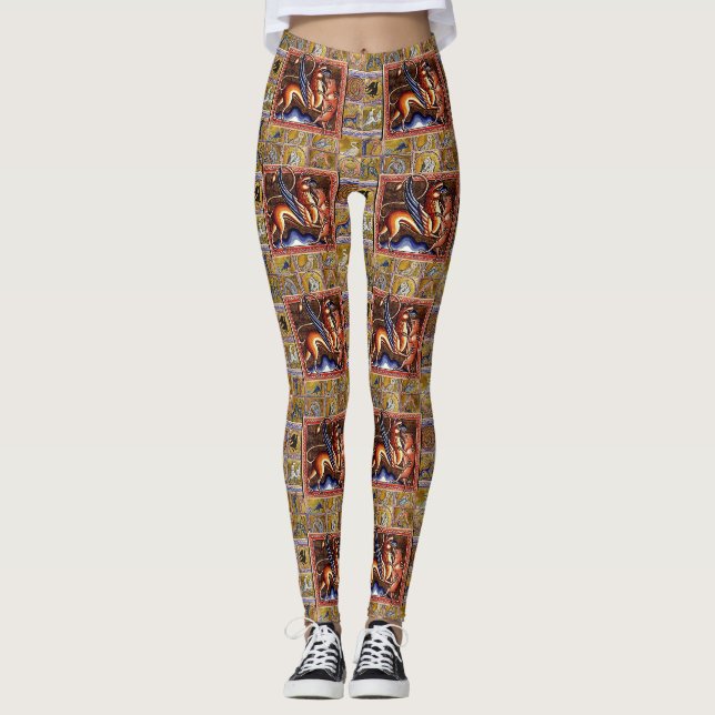 LEGGINGS BESTIAIRE MÉDIÉVAL, GRIFFIN ET GARDE SAUVAGE, ANIM (Devant)
