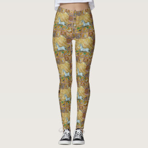 LEGGINGS BESTIAIRE MÉDIÉVAL LARGE, UNICORN EXÉCUTÉ, ANIMAUX
