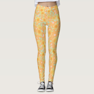 Leggings Beurre Jaune Or Flowé