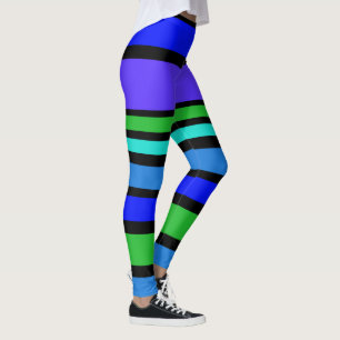 Leggings BG Stripes Motif couleur IV + votre arrière - plan