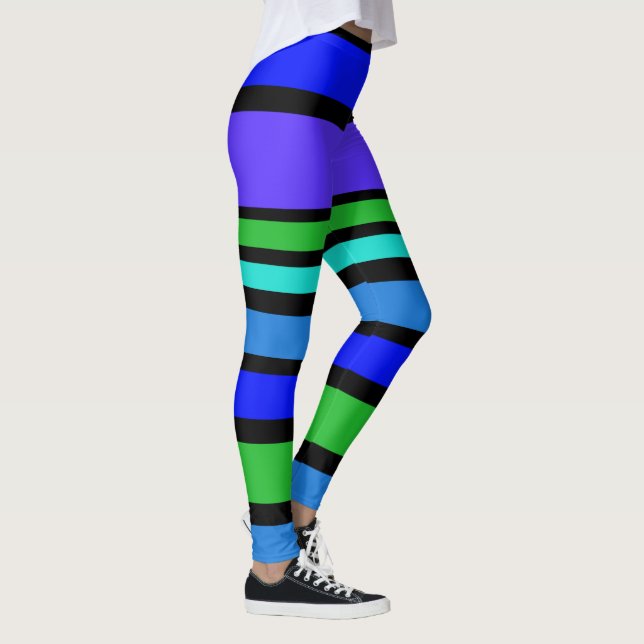 Leggings BG Stripes Motif couleur IV + votre arrière - plan (Droite)